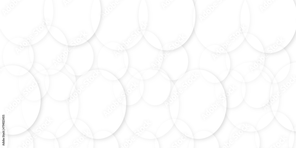 Aufkleber abstract white gradient circle pattern of 3d bubbles background template. abstract white modern tran