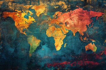 Vintage Global Conflict Colorful