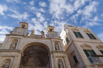 Facade of church in the historic part of the city, Matera, Italy