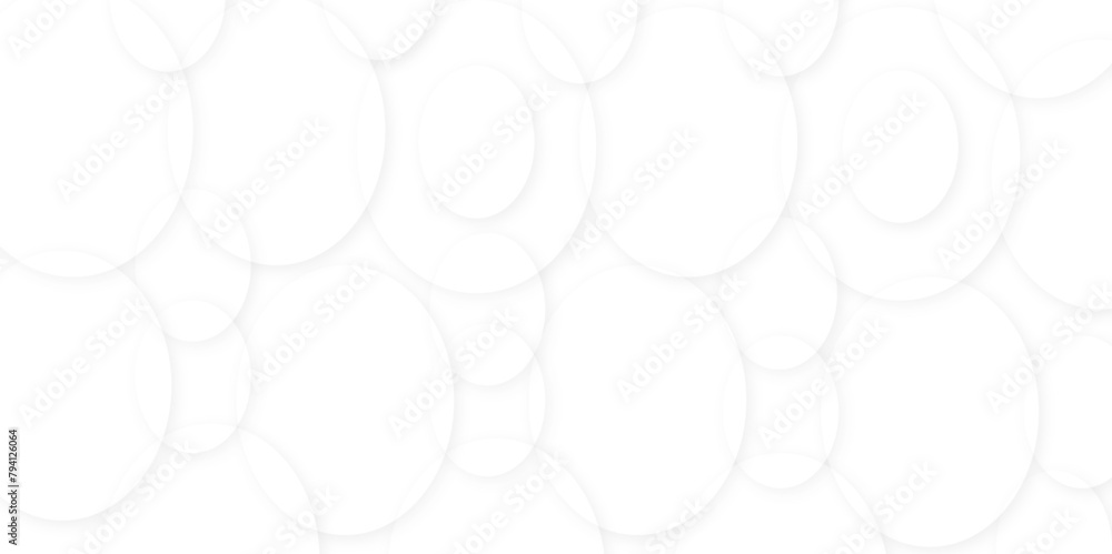 Aufkleber abstract white gradient circle pattern of 3d bubbles background template. abstract white modern tran