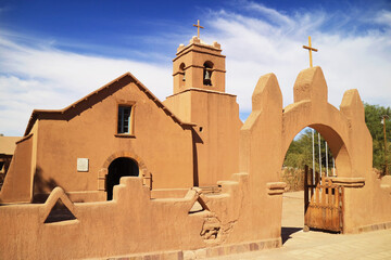 Church of San Pedro de Atacama, the Second Oldest Church in Chile, El Loa Province, Chile, Atacama...