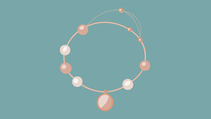 A delicate charm bracelet made from ethically sourced pearls and recycled copper wire showcasing the harmony between ecofriendliness and