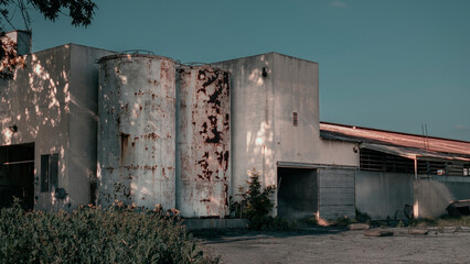 abandoned milk silo and dairy industry © jia