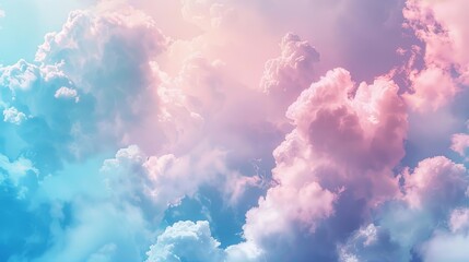ethereal pastel cloud background dreamy and soft abstract illustration created with ai tools - obrazy, fototapety, plakaty