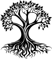 Tree of life icon isolated on white background 