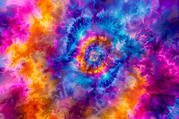 Fototapeta na wymiar Vibrant Psychedelic Color Explosion