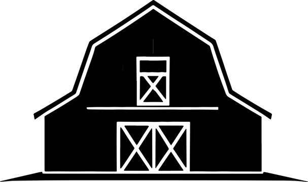 recommend clip art: Rural barn storage or grain silo icon isolated on white background