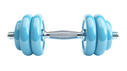 Blue dumbbell weights