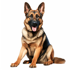 clipart german sheperd sitting сreated with Generative Ai