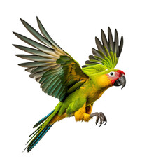 macaw isolated on white background