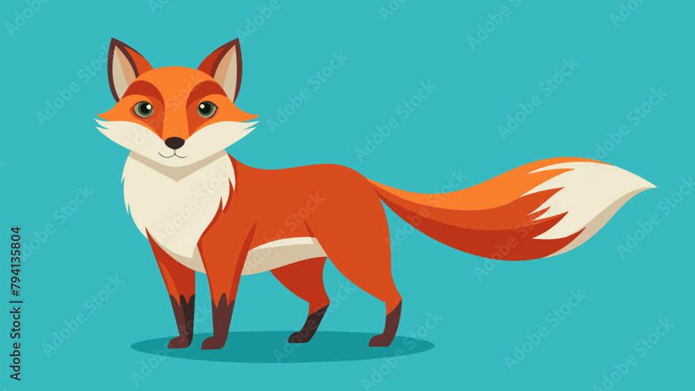 Sticker fox cartoon character