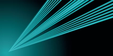 Deurstickers Abstract background of luminous lines. Neon lines. Laser rays. Abstract blue light lines on dark background. Futuristic technology style. vector ilustration © ILHAM