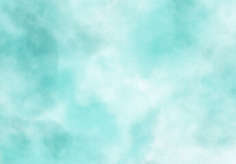 Watercolor background, art abstract surface turqoise teal green watercolor painting textured design on white paper background, banner, backdrop, template, poster, wallpaper 