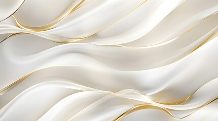 The luxurious, pearly white background contrasts perfectly with the shimmering gold. - obrazy, fototapety, plakaty