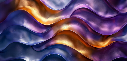 Obraz premium The image is a colorful wave with purple and orange colors