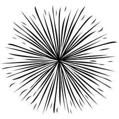 Vector illustration of an abstract line sunburst in a retro vintage style.






