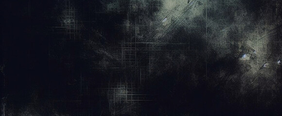 Abstrato fundo cinza escuro e preto com design 3D em camadas cortadas e espaço para texto - obrazy, fototapety, plakaty