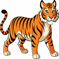 Tiger vector art. Animals vector art