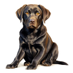 clipart labrador retriever sitting сreated with Generative Ai