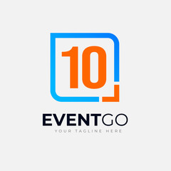 Event Go Logo Design template - 10 letter logo