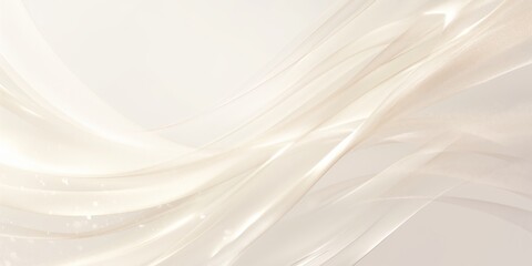 Luxurious creamy satin fabric with sparkling light particles and soft undulating folds - obrazy, fototapety, plakaty