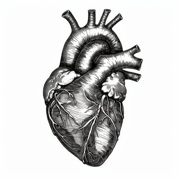 a drawing of a heart