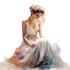 woman in white dress