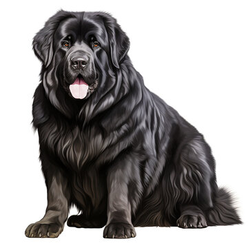 recommend clip art: clipart newfoundland breede dog sitting сreated with Generative Ai