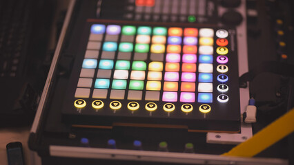 Launchpad control of light and music at the event.