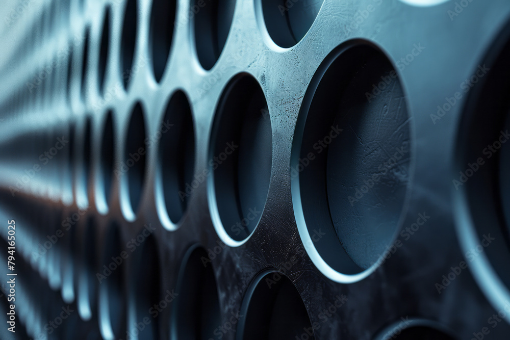 Poster a wall tapestry featuring a grid of perfect circles that gradually distort into ovals, creating a se