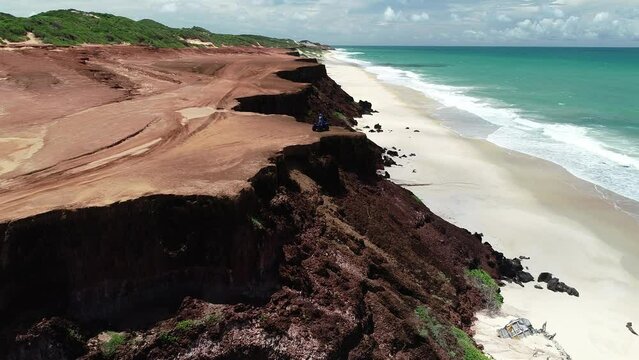 Aerial view of Minas Beach, Praia da Pipa - Tibau do Sul, Rio Grande do Norte, Brazil