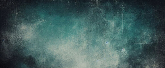 Seamless Glowing green black blue grainy background dark noise texture banner poster backdrop design copy space. Dark matte background with space for design. Toned fabric surface. Template. Empty
