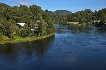 River Lagen in Kjaerra Fossepark in Norway, Europe
