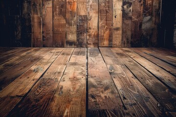 Old rotten wood texture, dark natural background - AI generated image. Beautiful simple AI generated image in 4K, unique. - obrazy, fototapety, plakaty