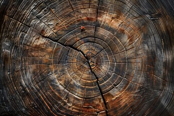 Fototapeta premium Old rotten wood texture, dark natural background - AI generated image. Beautiful simple AI generated image in 4K, unique.