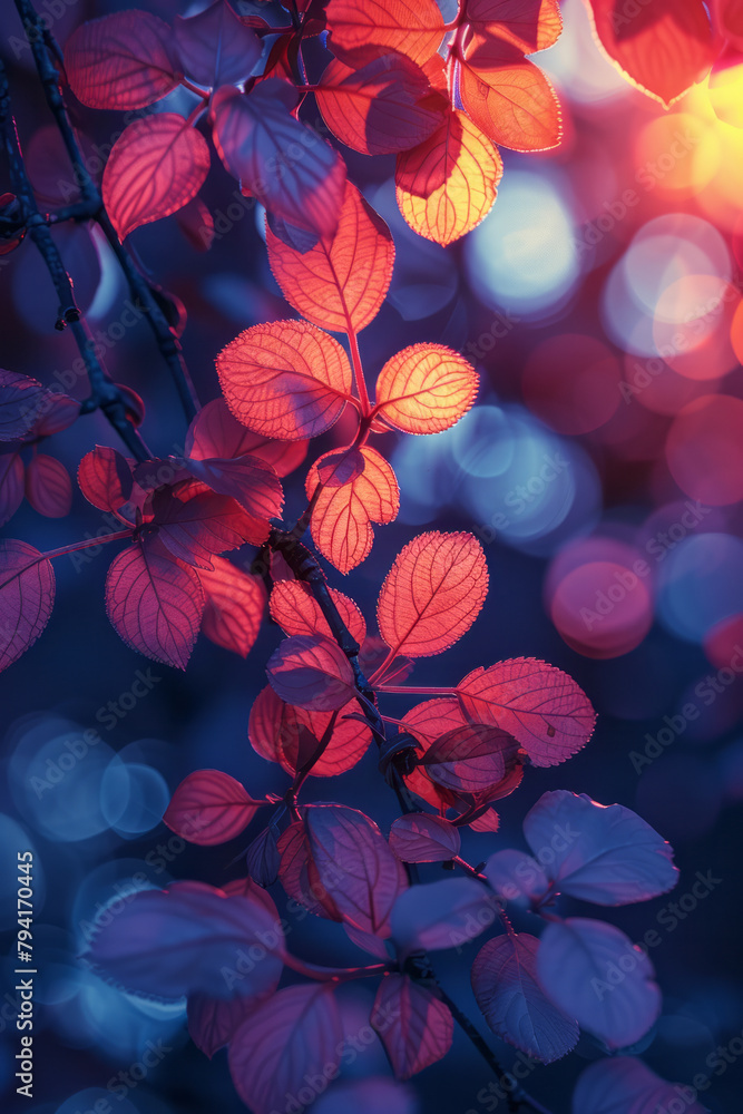 Leinwandbilder a digital wallpaper that dynamically changes its gradient colors based on the time of day, from sunr