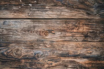 Naklejka premium A close-up image featuring the detailed texture of dark wooden planks with natural patterns, suitable for background or design elements. Beautiful simple AI generated image in 4K, unique.