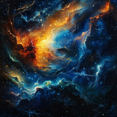 Milky Way Symphony A Celestial Tapestry of Stars - Light and Nebulae