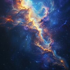Fototapeta premium Milky Way Symphony A Celestial Tapestry of Stars - Light and Nebulae