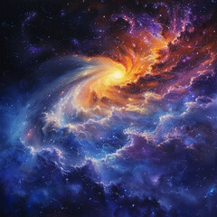 Obraz premium Milky Way Symphony A Celestial Tapestry of Stars - Light and Nebulae