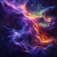 Fototapeta na wymiar Stardust Symphony A Celestial Nebulas Dance