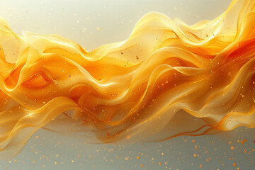 A minimalist background featuring soft waves in shades of yellow and gold, evoking warmth and positivity