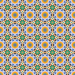 Seamless arabic geometric ornament based on traditional arabic art. Muslim mosaic. Turkish, Arabian tile. Girih style.