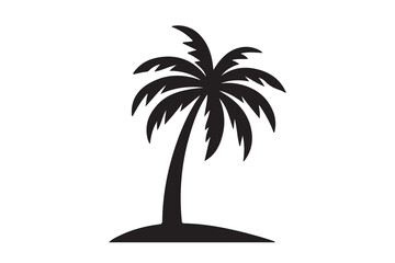 Silhouette of Palm tree Vector, Palm tree silhouette