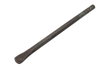 Detail of a large flat chisel for use manually with a mallet, or with a drilling and demolition...
