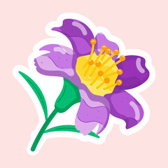 Blooming Flowers Flat Stickers
