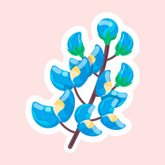 Stickers Depicting Spring Flowers 
