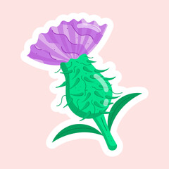 Stickers Depicting Spring Flowers 
