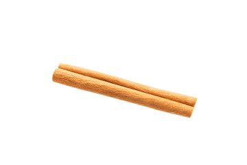 Cinnamon sticks isolated on white background. Cinnamon roll. Spicy spice for baking, desserts and drinks. Fragrant ground cinnamon.