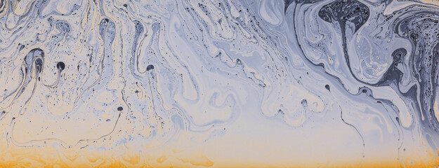 Fluid soap bubble psychedelic colorful abstract art. Surreal patterns with rainbows and waves of...